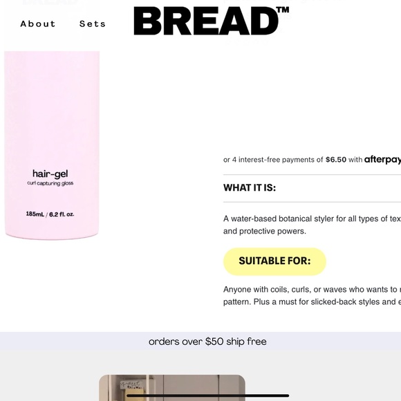 Bread Beauty Supply Brand, Hair Gel Curl Capturing gloss, for textured hair NEW - Picture 9 of 11